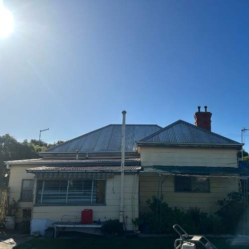 metal roof restoration - before