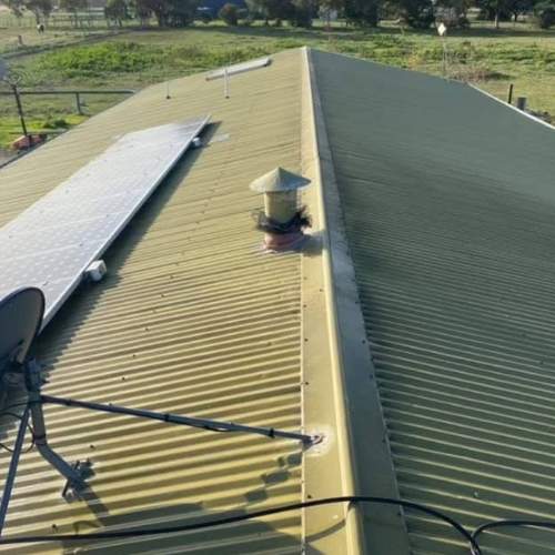metal roofing painting - before