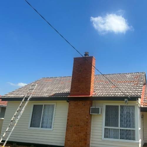 tile roof restoration - before